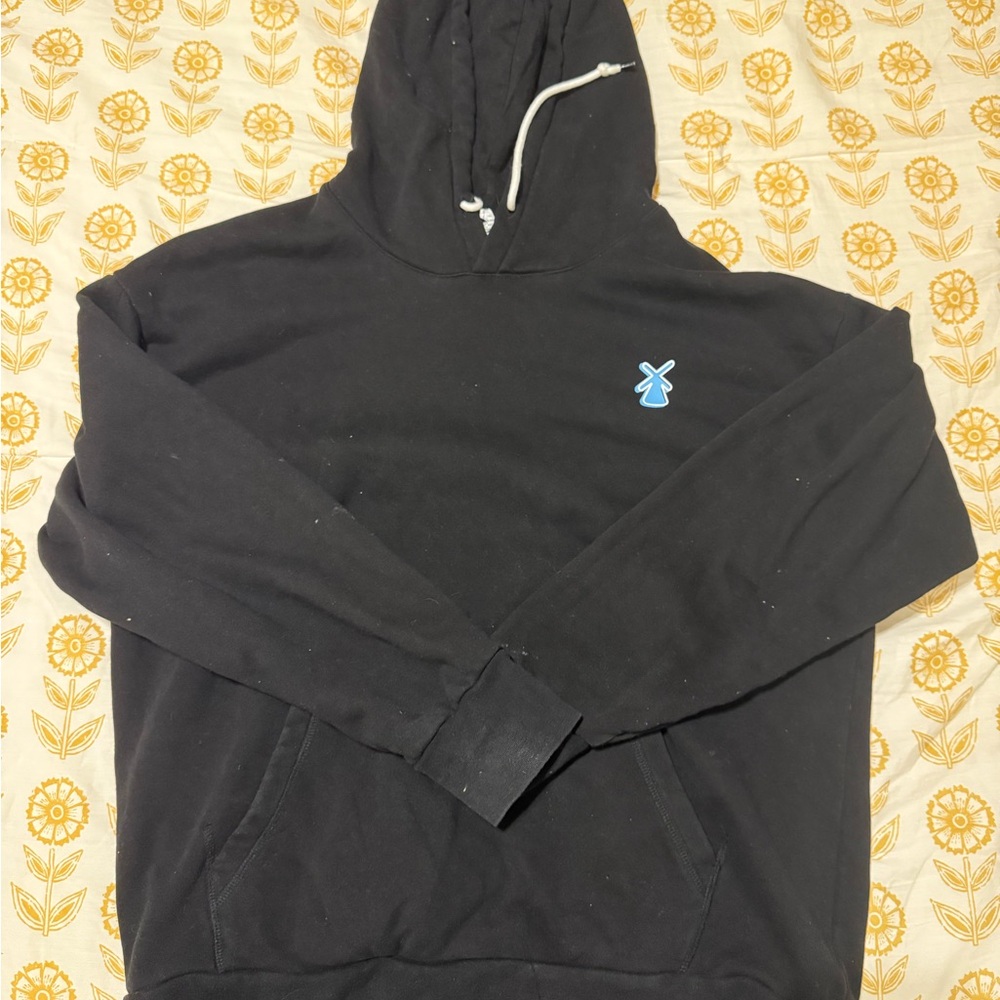 Dutch Bros Black Hoodie with Blue Accent